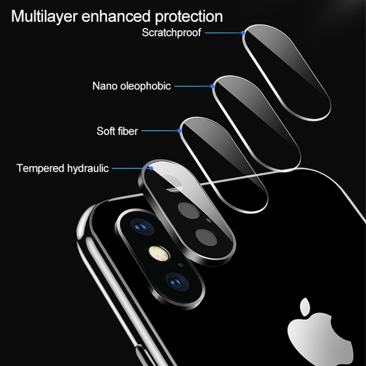 Per iPhone XS Max Pellicola in vetro temperato per protezione dell'obiettivo della fotocamera in metallo in lega di titanio, For iPhone XS Max (Black)(1 PC), For iPhone XS Max (Gold)(1 PC), For iPhone XS Max (Silver)(1 PC)