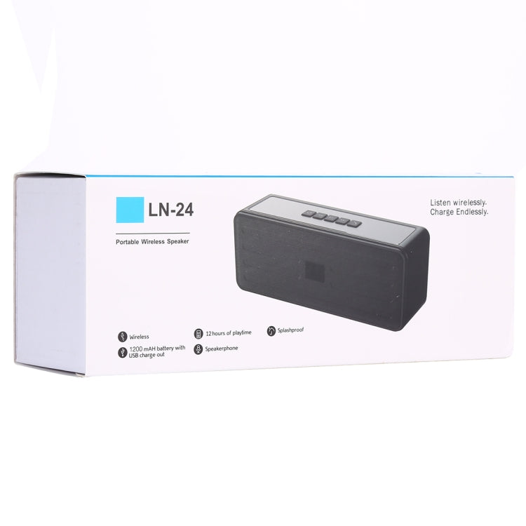 Altoparlante wireless portatile LN-24 DC 5V 1A con chiamate in vivavoce, supporto USB e scheda TF e Aux da 3,5 mm, LN-24