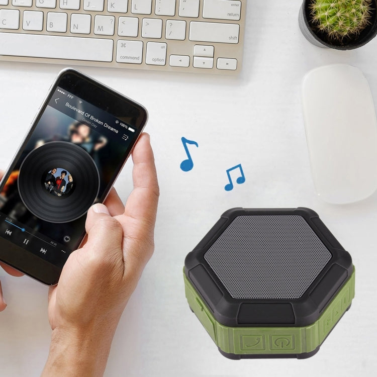 Altoparlante stereo Bluetooth impermeabile portatile BT508 con microfono e gancio integrati, supporto chiamate in vivavoce, scheda TF e FM, distanza Bluetooth: 10 m