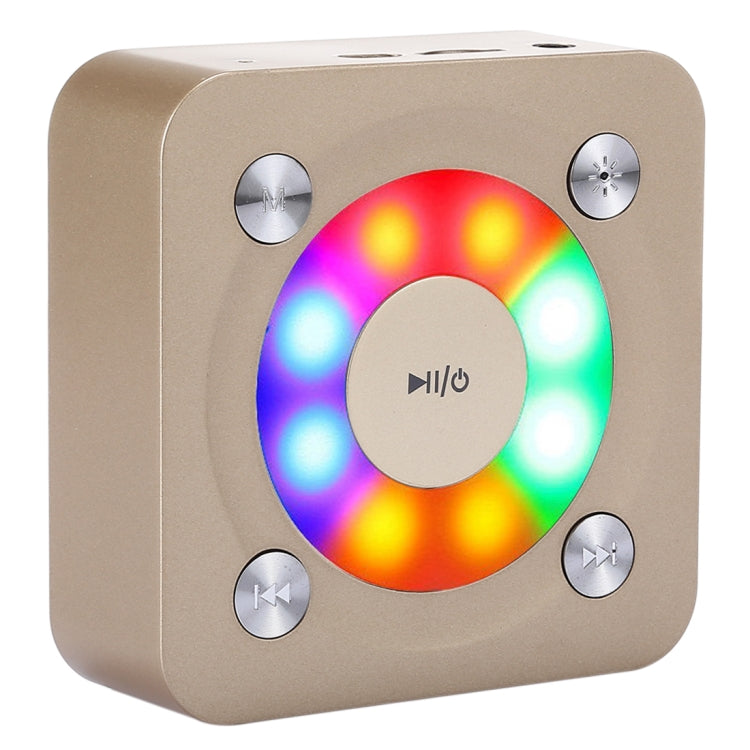 Altoparlante stereo Bluetooth portatile A9 con microfono e luce integrati, supporta chiamate in vivavoce, scheda TF e ingresso AUX, distanza Bluetooth: 10 m, with Light(Gold), with Light(Black), with Light(Rose Gold)