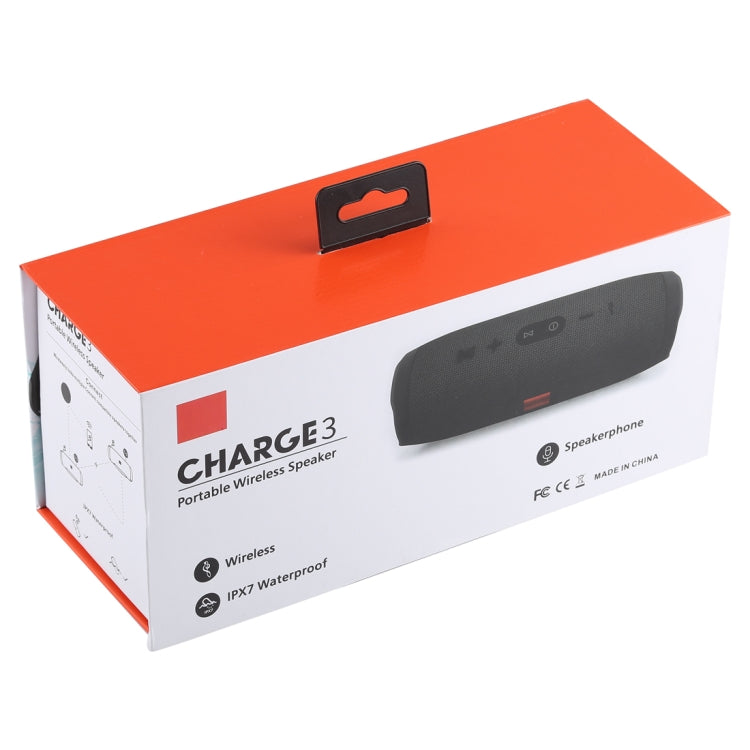 Altoparlante stereo Bluetooth impermeabile Charge3 Life, microfono integrato, supporto chiamate in vivavoce, scheda TF, ingresso AUX e power bank