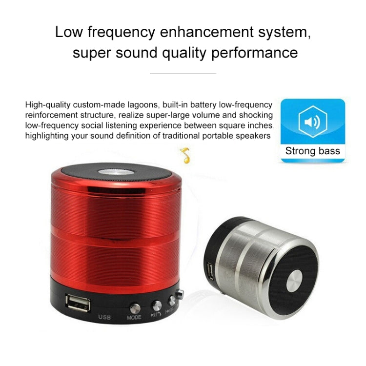 Altoparlante Bluetooth WS-887 con cordino, supporto per chiamate in vivavoce, disco FM e U, scheda TF e AUX