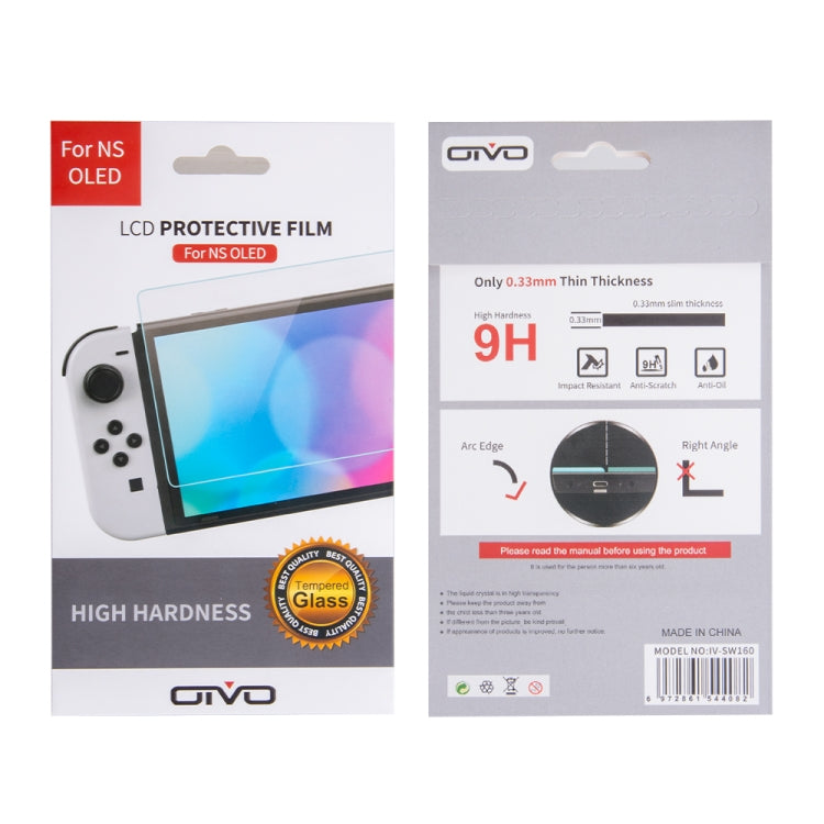 OIVO IV-SW160 Pellicola in vetro temperato per schermo con spessore 0,33 mm e durezza 9H per Nintendo Switch OLED, IV-SW160