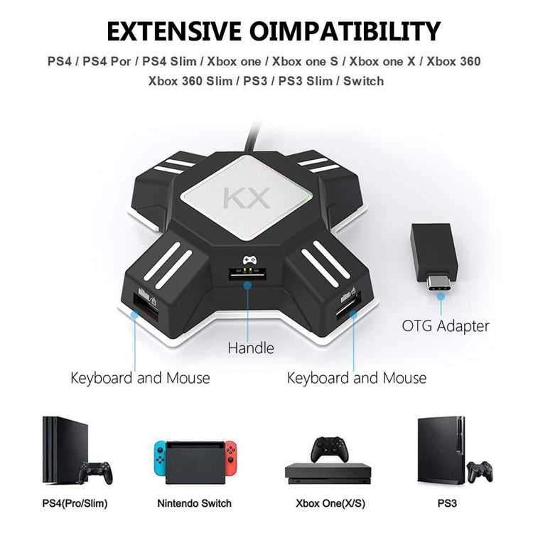 MKX401 Per Switch / Xbox / PS4 / PS3 Controller di gioco Gamepad Tastiera Mouse Adattatore Convertitore, MKX401 Adapter Converter