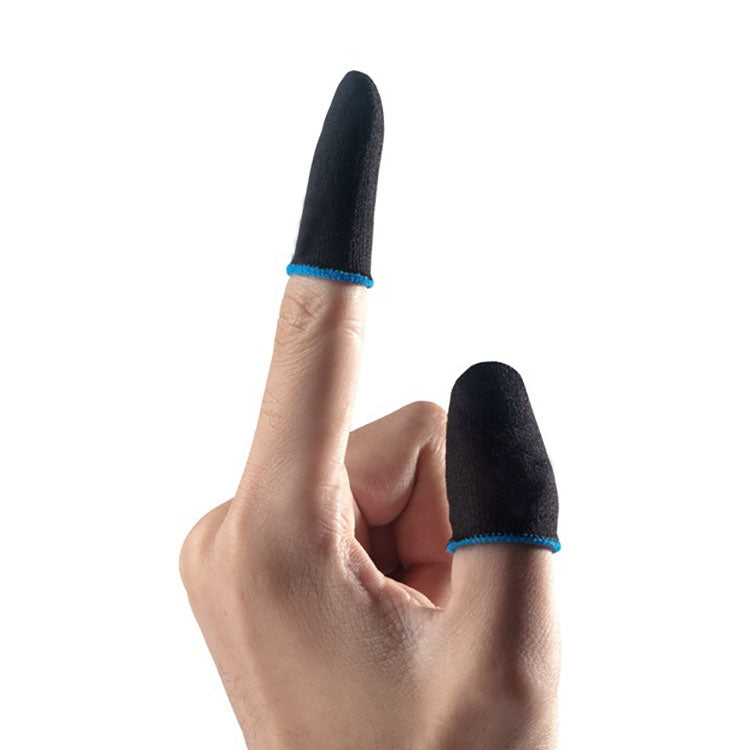 1 paio di coperture per dita touch screen per giochi per telefoni cellulari traspiranti in fibra di carbonio per pollice / indice