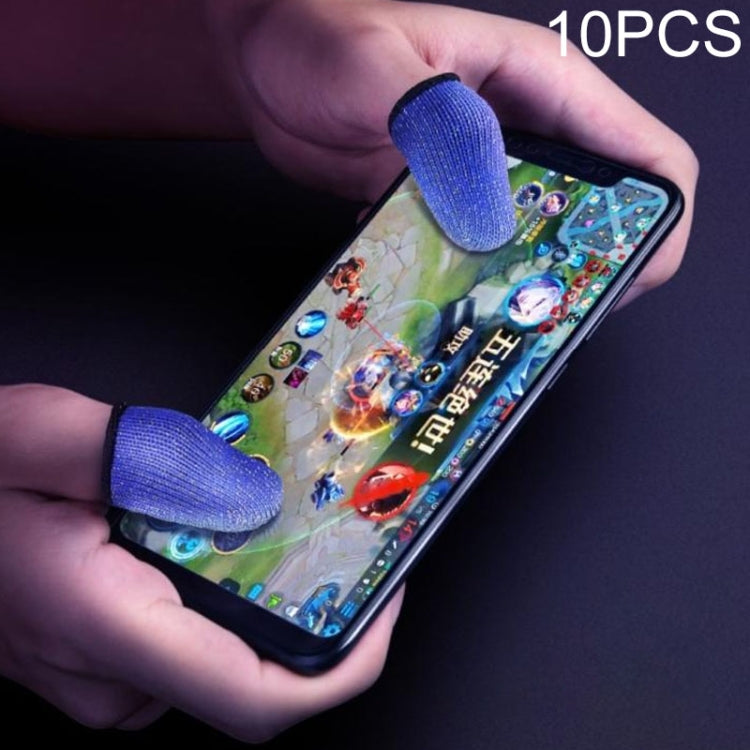 10 pezzi in nylon + fibra conduttiva antiscivolo a prova di sudore per telefono cellulare, touch screen, per pollice/indice