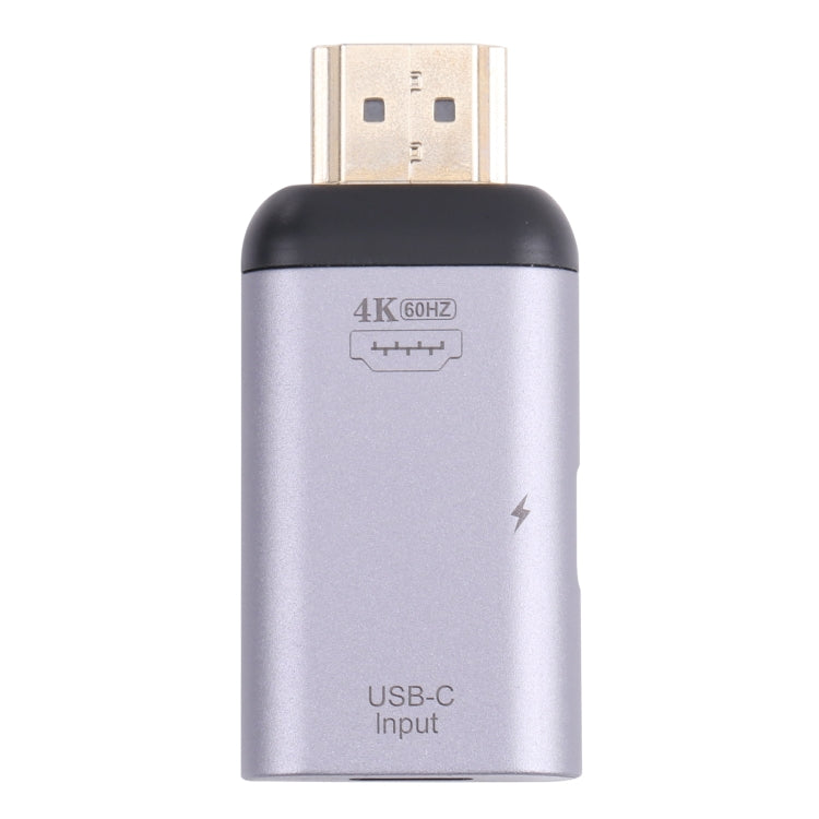 2 in 1 4K 60Hz HDMI maschio a ricarica USB-C/Type-C + adattatore USB-C/Type-C femmina, HDMI
