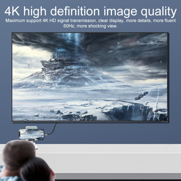 2 in 1 4K 60Hz HDMI maschio a ricarica USB-C/Type-C + adattatore USB-C/Type-C femmina, HDMI