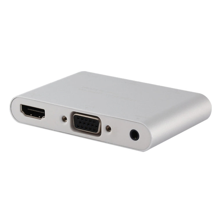 P27 Cover in metallo Convertitore da micro USB a HDMI + VGA HDTV Adattatore AV digitale, alimentazione tramite EZCast, supporto sistema iOS/Android/Windows