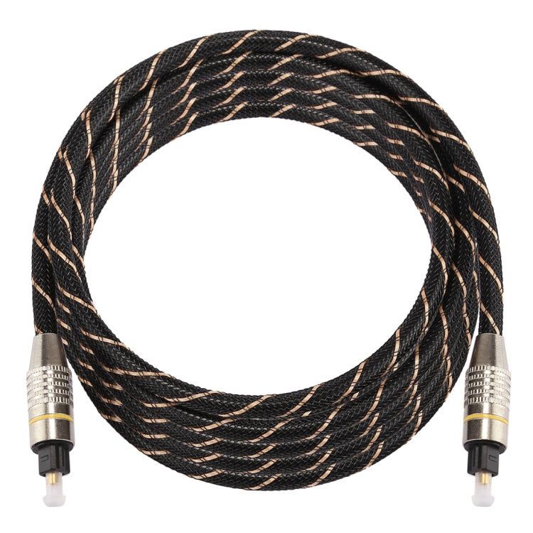 Cavo audio ottico digitale Toslink maschio a maschio con testa in metallo placcato oro da 3 m OD 6,0 mm, Length: 3m