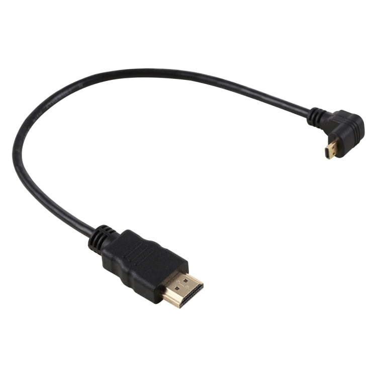 Cavo adattatore connettore placcato oro maschio ad angolo positivo da 30 cm 4K HDMI maschio a micro HDMI, 30cm Positive