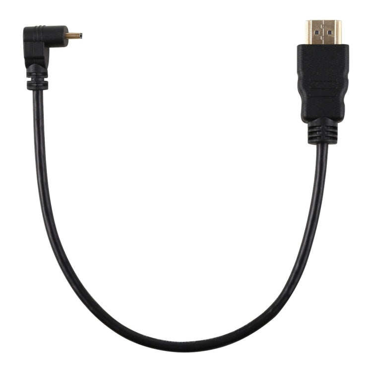 Cavo adattatore connettore placcato oro maschio ad angolo positivo da 30 cm 4K HDMI maschio a micro HDMI, 30cm Positive