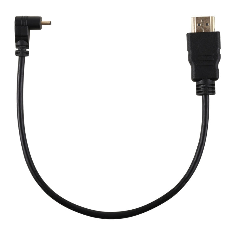 Cavo adattatore connettore placcato oro maschio ad angolo inverso da 30 cm 4K HDMI maschio a micro HDMI, 30cm Reverse