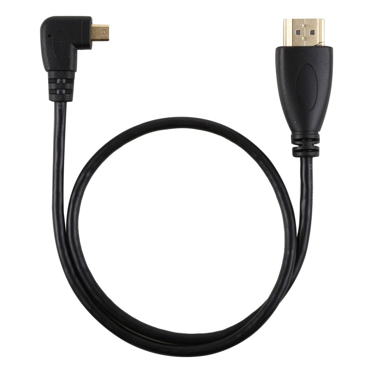 Cavo adattatore connettore placcato oro maschio ad angolo retto da 50 cm 4K HDMI maschio a micro HDMI, 50cm Right