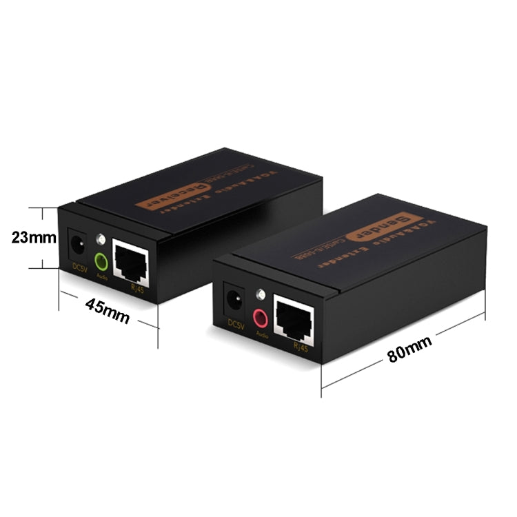Extender VGA e audio 1920x1440 HD 100 m Cat5e / 6-568B Cavo di rete Adattatore ricevitore mittente, Transmission Distance: 100m