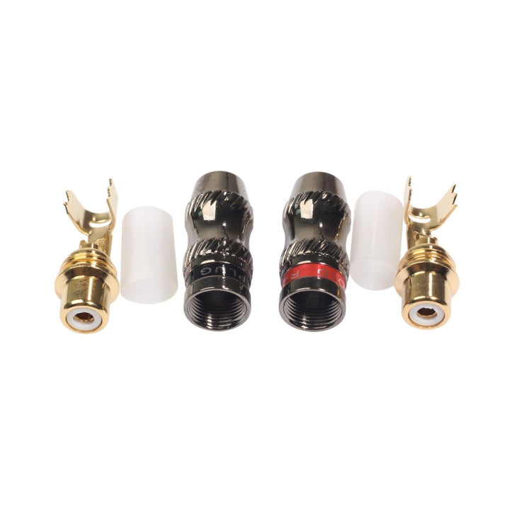 REXLIS TR026-1 2 pezzi RCA femmina jack audio adattatore placcato oro per cavo audio e cavo video fai da te, RCA Female