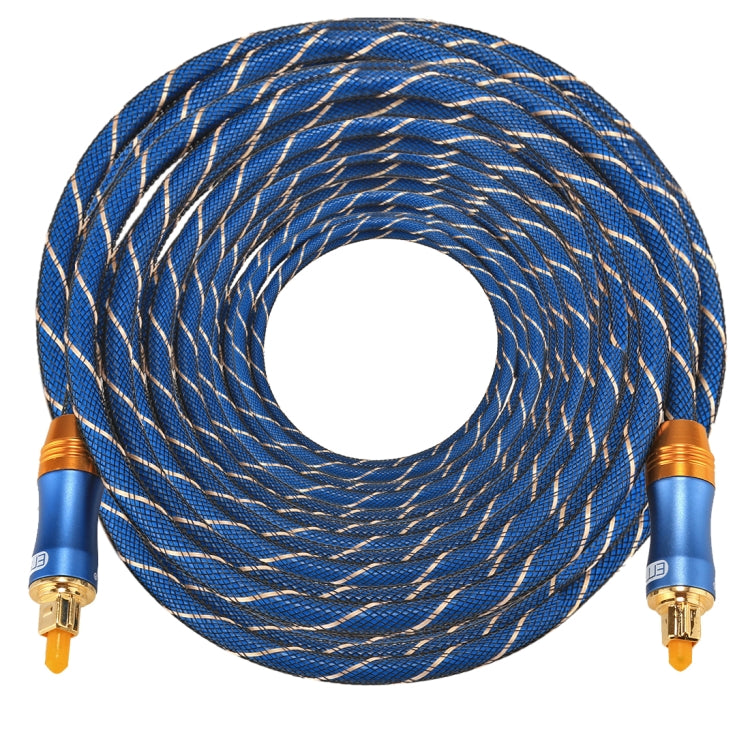 EMK LSYJ-A Cavo audio ottico digitale Toslink maschio a maschio con testa in metallo placcato oro OD 6,0 mm 20 m, Length: 20m