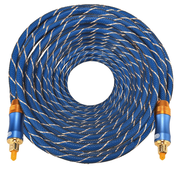 EMK LSYJ-A Cavo audio ottico digitale Toslink maschio a maschio con testa metallica placcata oro OD 6,0 mm, Length: 30m