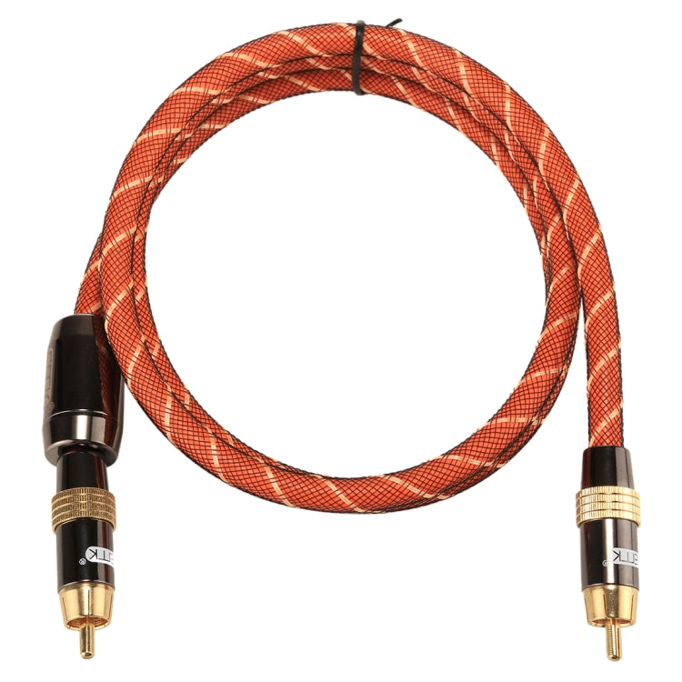 EMK TZ/A 1m OD8.0mm Testa metallica placcata oro RCA a RCA Cavo di interconnessione coassiale digitale Cavo RCA audio/video, Length: 1m