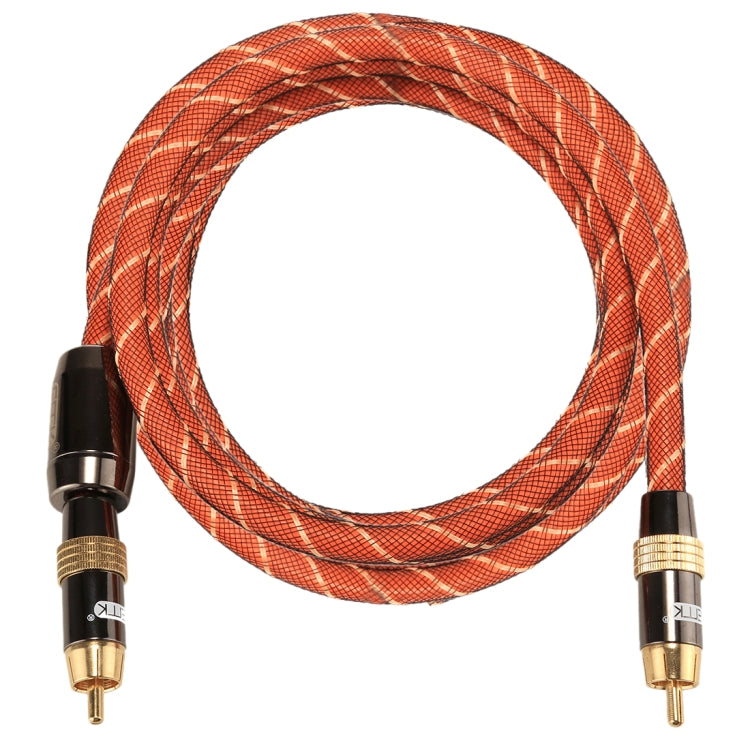 EMK TZ/A 2m OD8.0mm Testa metallica placcata oro RCA a RCA Cavo di interconnessione coassiale digitale Cavo RCA audio/video, Length: 2m