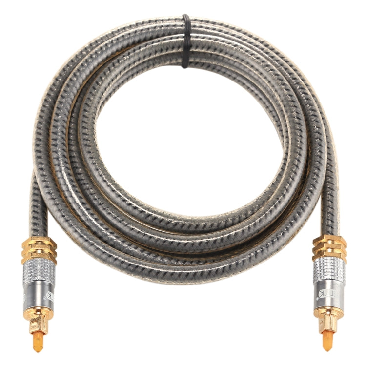 EMK YL-A 2m OD8.0mm Testa metallica placcata oro Toslink maschio a maschio Cavo audio ottico digitale, Length: 2m