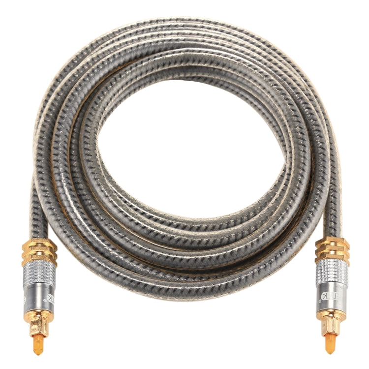 EMK YL-A 3m OD8.0mm Testa metallica placcata oro Toslink maschio a maschio Cavo audio ottico digitale, Length: 3m