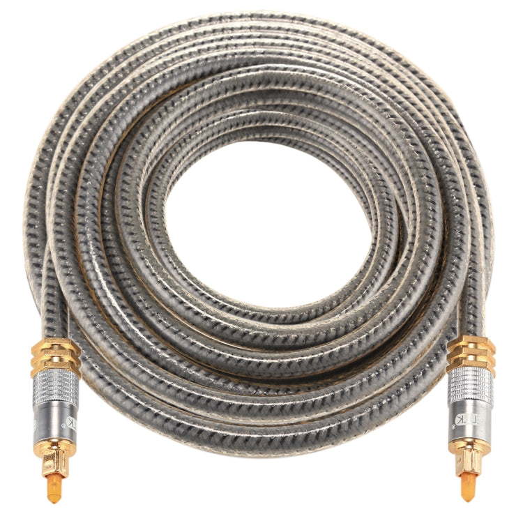 EMK YL-A 8m OD8.0mm Testa metallica placcata oro Toslink maschio a maschio Cavo audio ottico digitale, Length: 8m