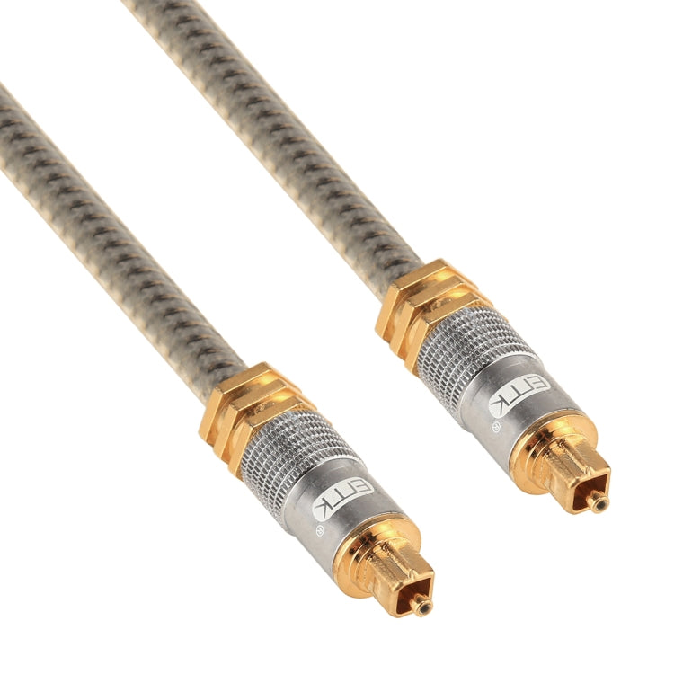 EMK YL-A 10m OD8.0mm Testa metallica placcata oro Toslink maschio a maschio Cavo audio ottico digitale, Length: 10m