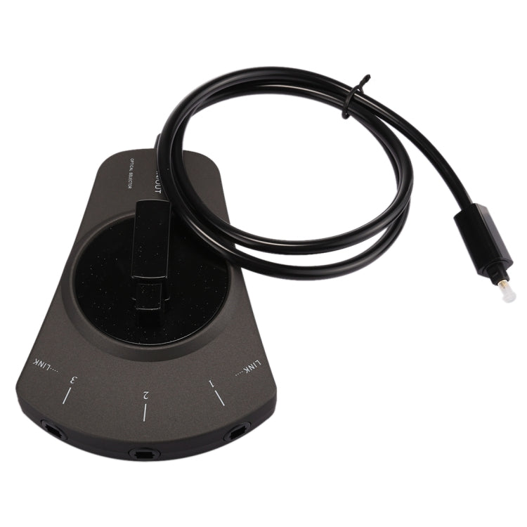 EMK 3 ingressi 1 uscita commutatore audio ottico digitale con selettore Toslink per lettore MD/DVD/VCR/CD, Black, 3 input 1 output