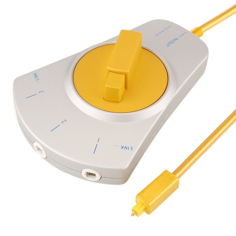 EMK 3 ingressi 1 uscita commutatore audio ottico digitale con selettore Toslink per lettore MD/DVD/VCR/CD, Black, 3 input 1 output