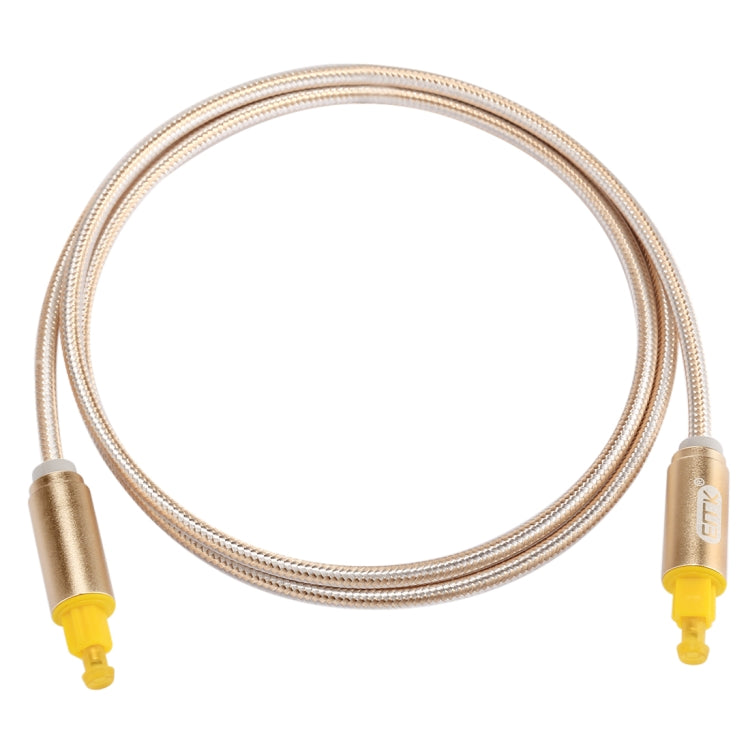 Cavo audio ottico digitale EMK 1m OD4.0mm placcato oro con testa in metallo Toslink maschio a maschio, Length: 1m