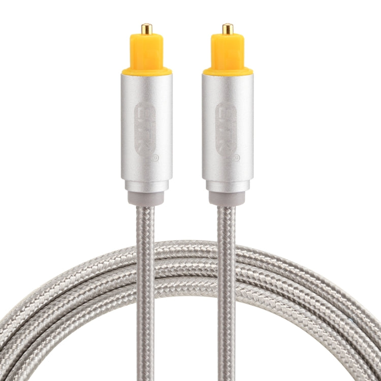 Cavo audio ottico digitale EMK 1m OD4.0mm placcato oro con testa in metallo Toslink maschio a maschio, Length: 1m