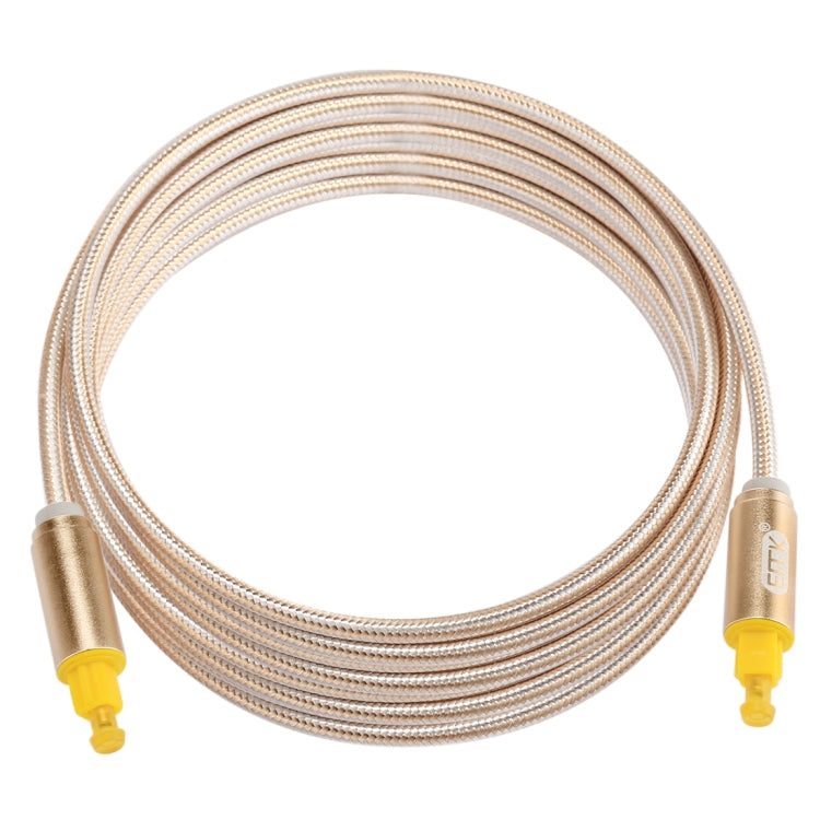 Cavo audio ottico digitale EMK 3m OD4.0mm placcato oro con testa in metallo Toslink maschio a maschio, Length: 3m