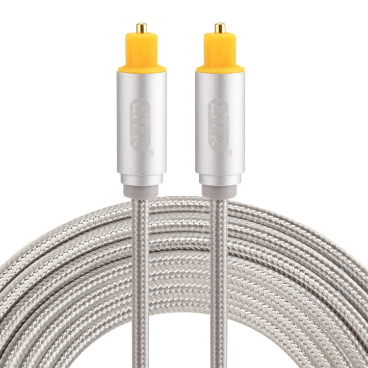 Cavo audio ottico digitale EMK 3m OD4.0mm placcato oro con testa in metallo Toslink maschio a maschio, Length: 3m