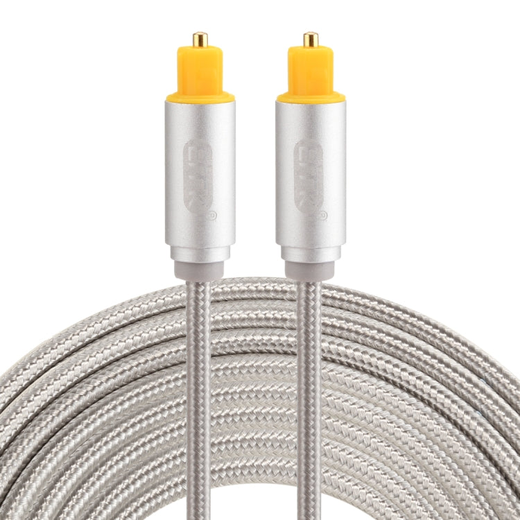 EMK 5m OD4.0mm Cavo audio ottico digitale Toslink maschio a maschio con testa in metallo placcato oro, Length: 5m