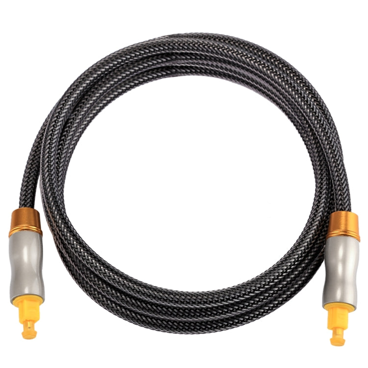 Cavo audio ottico digitale Toslink maschio-maschio con testa in metallo placcato oro da 1,5 m OD6.0mm, Length: 1.5m