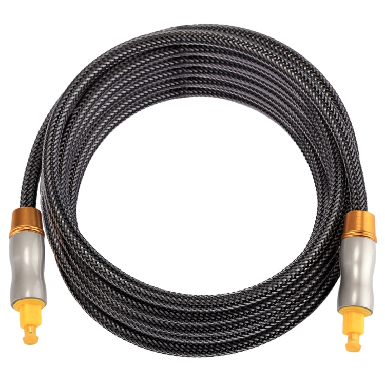 Cavo audio ottico digitale Toslink maschio a maschio con testa in metallo placcato oro da 3 m con diametro di 6,0 mm, Length: 3m