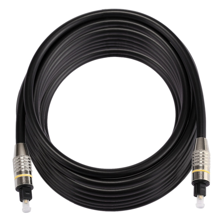 Cavo audio ottico digitale Toslink maschio-maschio con testa in metallo nichelato OD6.0mm da 8 m, Length: 8m