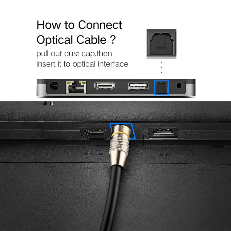 Cavo audio ottico digitale Toslink maschio-maschio con testa in metallo nichelato OD6.0mm da 10 m, Length: 10m