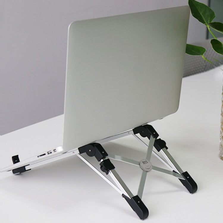 Staffa di dissipazione del calore pieghevole per computer portatile pieghevole per supporto estensibile per laptop in lega di alluminio, dimensioni: 24,5x3,3x2,8 cm