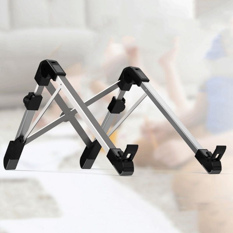 Staffa di dissipazione del calore pieghevole per computer portatile pieghevole per supporto estensibile per laptop in lega di alluminio, dimensioni: 24,5x3,3x2,8 cm
