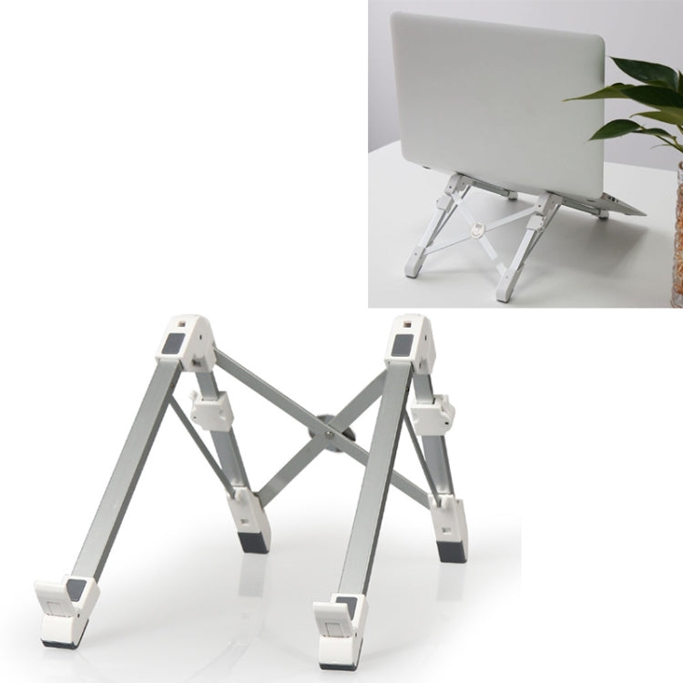 Staffa di dissipazione del calore pieghevole per computer portatile pieghevole per supporto estensibile per laptop in lega di alluminio, dimensioni: 24,5x3,3x2,8 cm