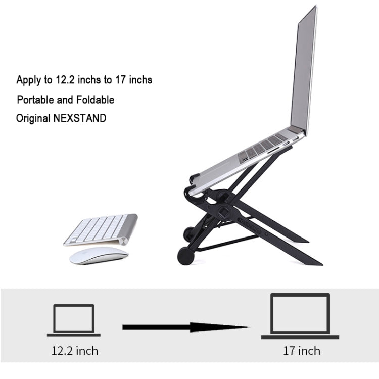 Nexstand K2 Supporto per estensione dell'altezza del laptop Supporto pieghevole per la dissipazione del calore del computer portatile, dimensioni: 35,4x4x4 cm