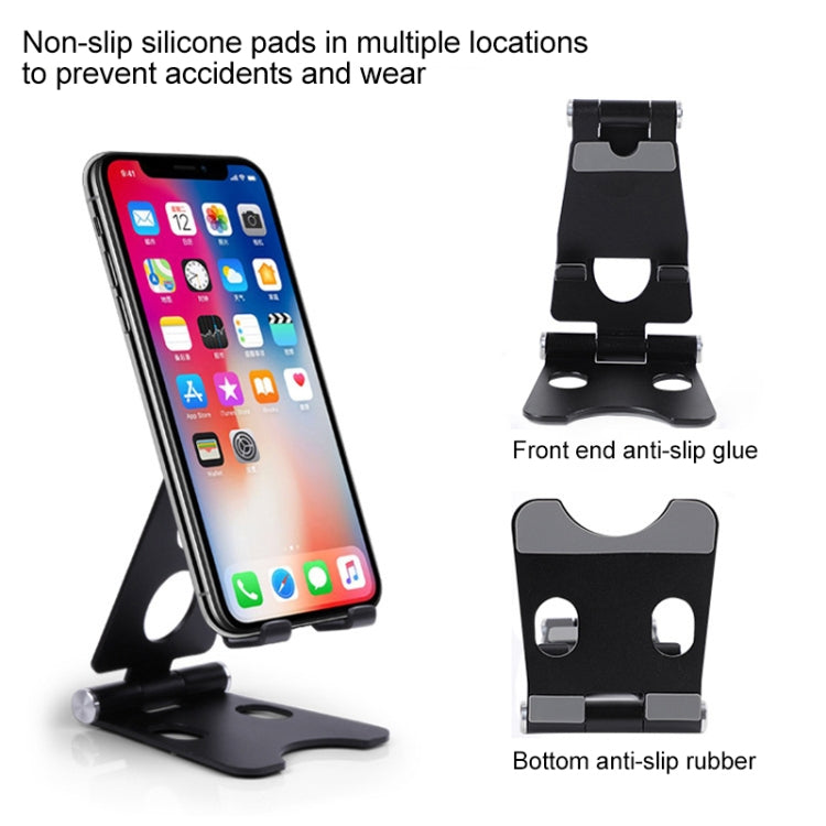 ROOSTAND R2 Staffa per tablet da tavolo mobile in lega di alluminio Doppia artefatto pigro pieghevole, dimensioni: 6,4x7x9 cm, R2 Black, R2 Champagne Gold, R2 Rose Gold, R2 Rose Red, R2 Silver