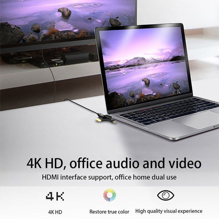 Adattatore D62A DisplayPort + Mini DP + HDMI maschio a HDMI femmina 3 in 1, D62A