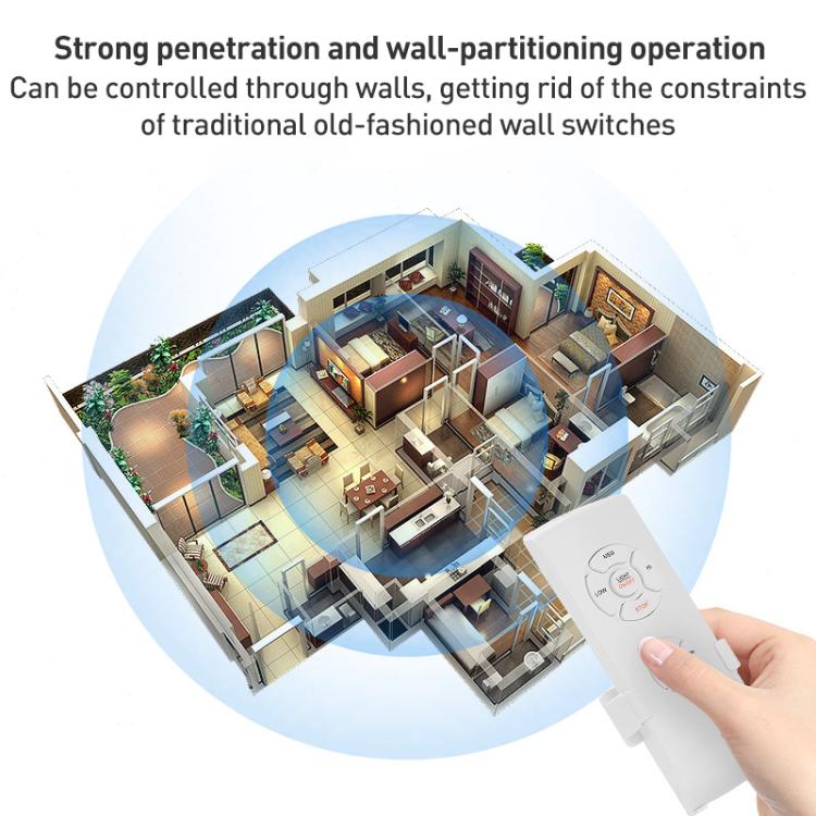 Kit telecomando universale per lampada ventilatore a soffitto 85-265V Interruttore di controllo wireless temporizzato Ricevitore trasmettitore velocità del vento regolato