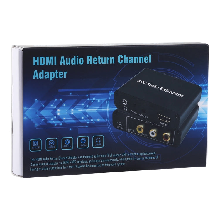 Estrattore audio ARC da 192 KHz HDMI ARC a SPDIF + coassiale + convertitore L/R Adattatore canale di ritorno audio, 192KHz ARC