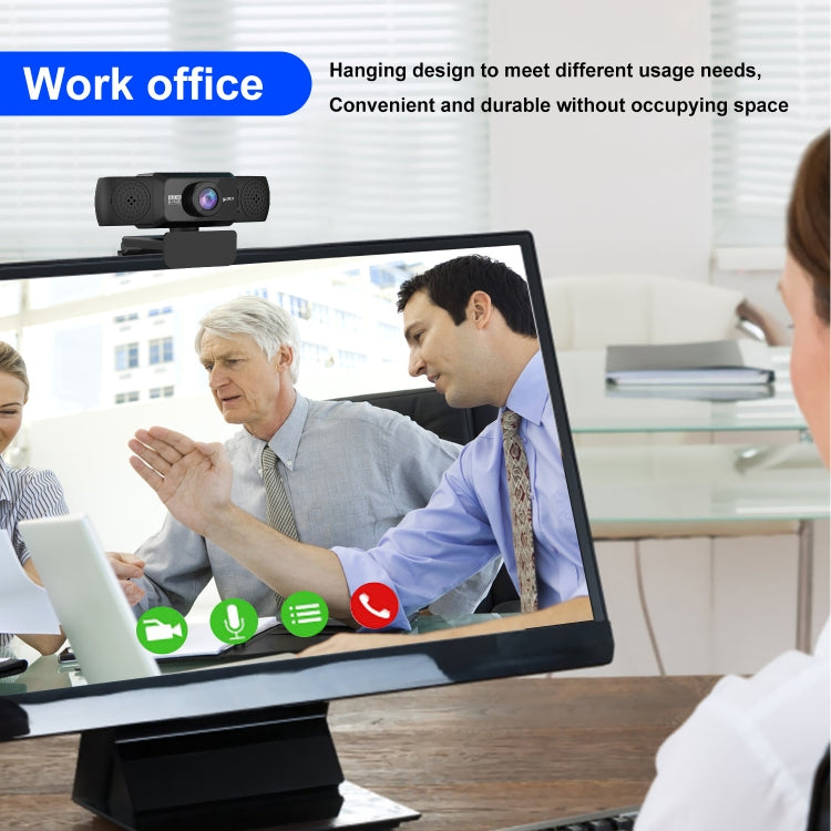Webcam per PC HXSJ S5 1080P regolabile HD con microfono