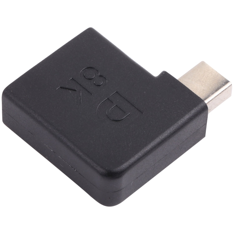 Adattatore a gomito Mini DisplayPort maschio a DisplayPort femmina 8K, Mini DP Male to DP Female Elbow