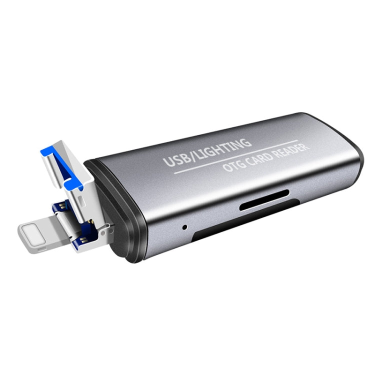 118 Interfacce USB 2 in 1 + 8 pin Disco flash USB/scheda di memoria Lettore di schede OTG per sistema IOS Telefono cellulare/computer